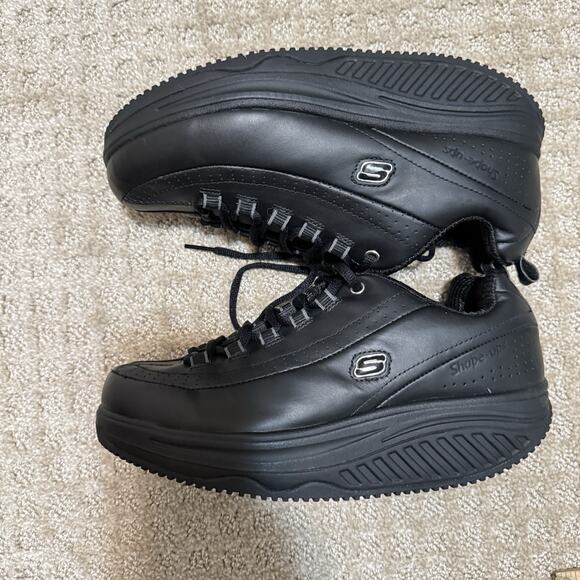 NEW Sketchers Shape Ups Slip Resistant Work 76567 Womens 8.5 Black Shoes Sneaker - Picture 10 of 16